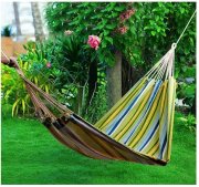Outsunny H&auml;ngematte in gr&uuml;n-gelb-blau (210x150cm) f&uuml;r 9,99&euro;