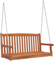 Outsunny Holz-H&auml;ngebank 2-Sitzer 122x61x59 cm