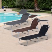 Outsunny Sonnenliege Gartenliege Relaxliege Dreibeinliege Klappbar 3-Farbe f&uuml;r 24,90&euro;