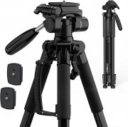 OYU Kamerastativ 170cm mit Telefonhalterung und Schnellwechselplatte