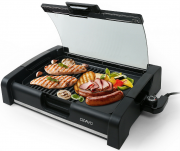 OZAVO Elektro-Tischgrill mit Glasdeckel f&uuml;r 39,99 Euro