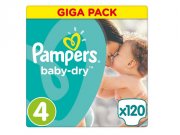 Pampers Baby Dry | Gr&ouml;&szlig;e 4 | 120 St&uuml;ck nur 26,90&euro;