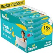 Pampers Feuchtt&uuml;cher Fresh Clean (1200 Stk.) f&uuml;r 16,39&euro; bei Amazon