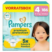 Pampers Premium Protection Gr. 4 (186 Stk.) f&uuml;r 40,98&euro; bei Amazon