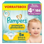 Pampers Premium Protection Gr. 4+ (186 Stk.) f&uuml;r 43,50&euro; bei Amazon