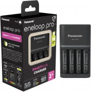 Panasonic ENELOOP Smart Plus BQ-CC55 Ladeger&auml;t inkl. 4 eneloop pro AA 2500 mAh Akkus
