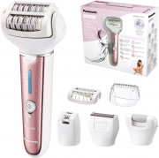 Panasonic ES-DEL8A, 6-in-1 Wet & Dry Epilierger&auml;t inkl. Aufs&auml;tze f&uuml;r Achseln und Bikinizone