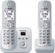 Panasonic KX-TG6862GS Schnurlostelefon mit 2 Mobilteilen und Anrufbeantworter