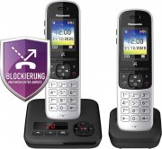 Panasonic KX-TGH722GS Duo DECT Schnurlostelefon mit Anrufbeantworter