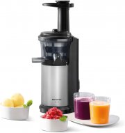Panasonic MJ-L500S Slow Juicer Entsafter mit 2 Eins&auml;tze f&uuml;r S&auml;fte & tiefgefrorene Zutaten