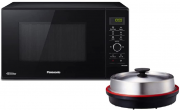 Panasonic NN-GD35HBGTG Mikrowelle mit Grill + Pizza-Pfanne