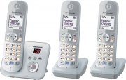 Panasonic TG6823G Trio Schnurloses DECT-Telefon mit 3 Mobilteile und Anrufbeantworter