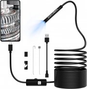 Pancellent USB 640P 2-in-1 Endoskop mit 6 LEDs und 3,5 mm Schlangenkabel f&uuml;r Android