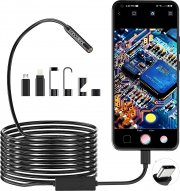 Pancellent &lrm;YP105-ONE 1920P HD Endoskop mit 8 LED Leuchten f&uuml;r Android und iOS Smartphone