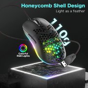 PASONOMI Ergonomische RGB Gaming Maus