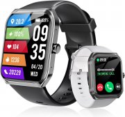 PASONOMI Smartwatch mit 100+Sportmodi, Telefonfunktion und Sprachassistent