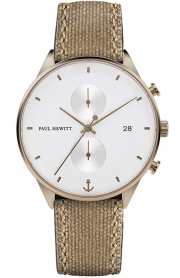 PAUL HEWITT Herren oder Damen Chronograph Line White Sand mit Stoppuhr