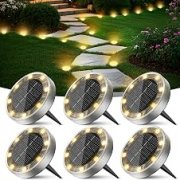 Peasur Solar-Bodenleuchten (6er-Pack) f&uuml;r 16,01&euro;