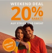 Peek & Cloppenburg- 20% auf Strick und Sweat 