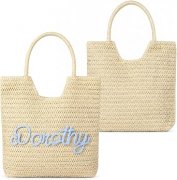 Personalisierte Stroh Strandtasche mit Rei&szlig;verschluss f&uuml;r 14,99&euro;