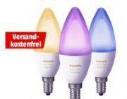 PHILIPS 241282 Hue White & Color Ambiance 3er Pack, E14, LED Leuchtmittel.
