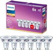 Philips 6-er Pack LED classic Lampen GU10 warmwei&szlig;