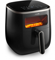 Philips Airfryer XL HD9257/88 5,6 Liter Hei&szlig;luftfritteuse mit Sichtfenster und RapidAir Technologie