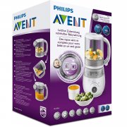 Philips Avent 4-in-1-Babynahrungszubereiter SCF883/01, Dampfgaren und Mixen, 4 Mahlzeiten