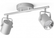 Philips Byre Spotleuchte 2x 4,3 Watt Silber