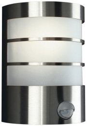 Philips Calgary Edelstahl Wandaussenleuchte E27 mit Bewegungsmelder