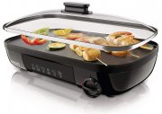 Philips Daily Collection HD6323/20 Tischgrill 2000W mit gerippter Grillplatte