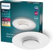 Philips Garnet LED Deckenleuchte warmwei&szlig; mit drei Dimmstufen