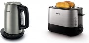 Philips HD9359/90 Edelstahl Wasserkocher + Philips HD2637/91 Toaster