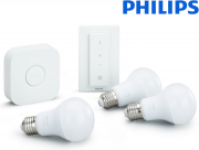 Philips Hue-Starterkit mit 3 E27-Lampen, Hue-Bidge und Dimmschalter