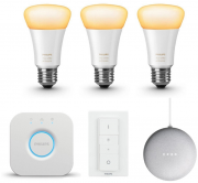 Philips Hue White Ambiance E27 Bluetooth Starter Kit + Google Nest Mini