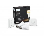 Philips Hue White Ambiance E27 LED Lampe Starter Set, zwei Lampen inkl. Bridge und Dimmschalter