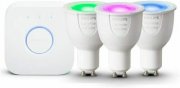 PHILIPS Hue White and Color Ambiance Starter-Kit 3x GU10 + Hue Bridge