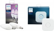 PHILIPS Hue White & Color Ambiance LED Leuchtmittel inkl. Bridge 6.5 Watt E14