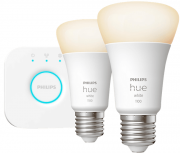 PHILIPS Hue White E27 2x1055lm 75W Starter Set warmwei&szlig;