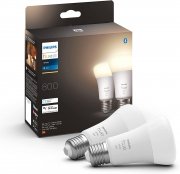 Philips Hue White E27 Lampe Doppelpack warmwei&szlig; steuerbar via App und kompatibel mit Alexa