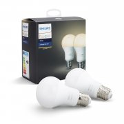 Philips Hue White E27 LED Lampe Doppelpack, dimmbar, warmwei&szlig;es Licht, steuerbar via App