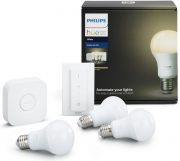 Philips Hue White LED Starter-Kit E27 3xA60 LED + Bridge + Dimmschalter