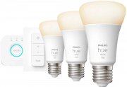 Philips Hue White Starter-Set 3 x A60 Warmwei&szlig; + Bridge + Dimmschalter