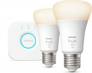 Philips Hue White Starter-Set mit 2x1050lm 75W LED-Leuchtmittel + Hue Bridge