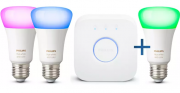 PHILIPS Hue White und Color Ambiance E27 Lampenset mit Bridge