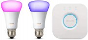 Philips Hue White und Color Ambiance E27 LED Lampe Starter Set 4. Generation kompatibel mit Alexa