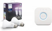 Philips Hue White und Color Ambiance E27 LED Lampe Starter Set kompatibel mit Amazon Alexa