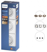 Philips myLiving Shellbark Einbau 3er Spots rund und eckig in 4 Farben