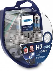 Philips RacingVision GT200 H7 Scheinwerferlampe +200%, Doppelset 12972RGTS2 Twin box