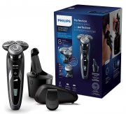 Philips S9531/26 Nass-und Trockenrasierer Series 9000 mit V-Track-Pro-Klingen und Reinigungsstation
